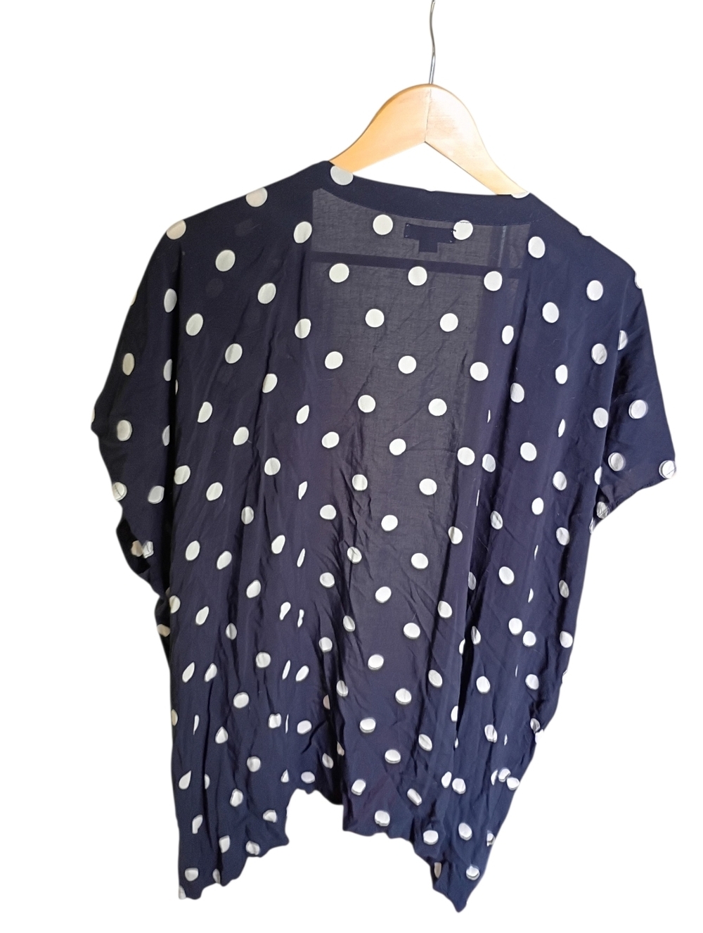 Loft Navy Blue And Polkadot Cover Up Size Small - Picture 2 of 4